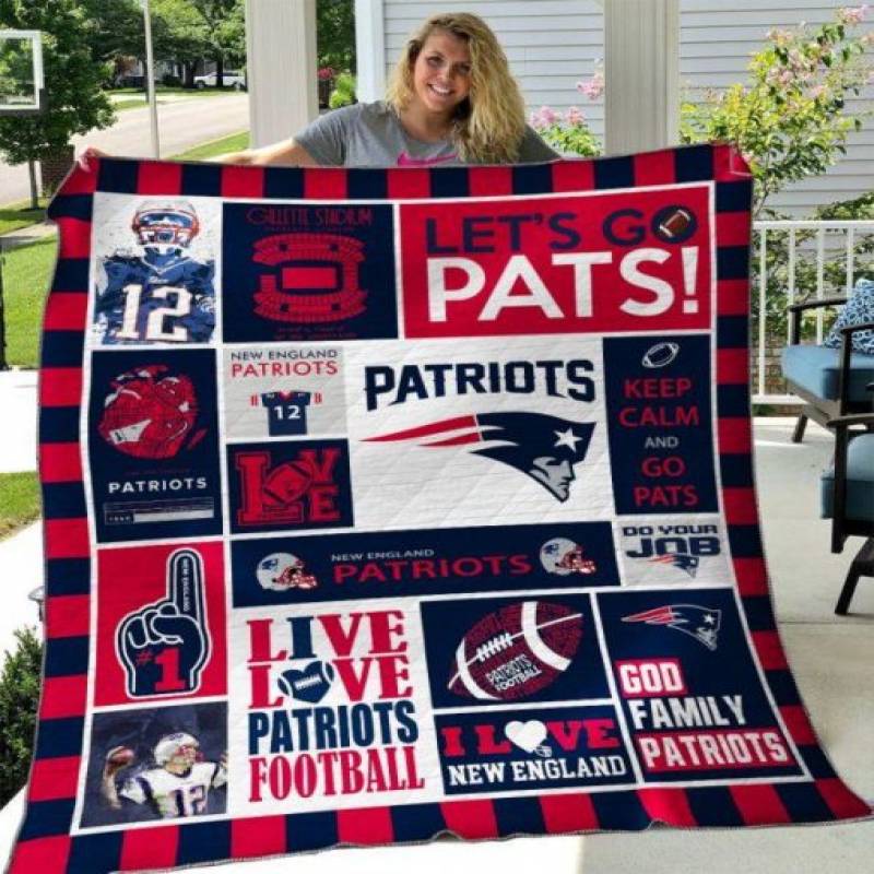 New England Patriots Quilt – Let’s Go Pats! Quilt Blanket – Keep Calm and Go Pats! Quilt Blanket – Quilt New England Patriots For Fans