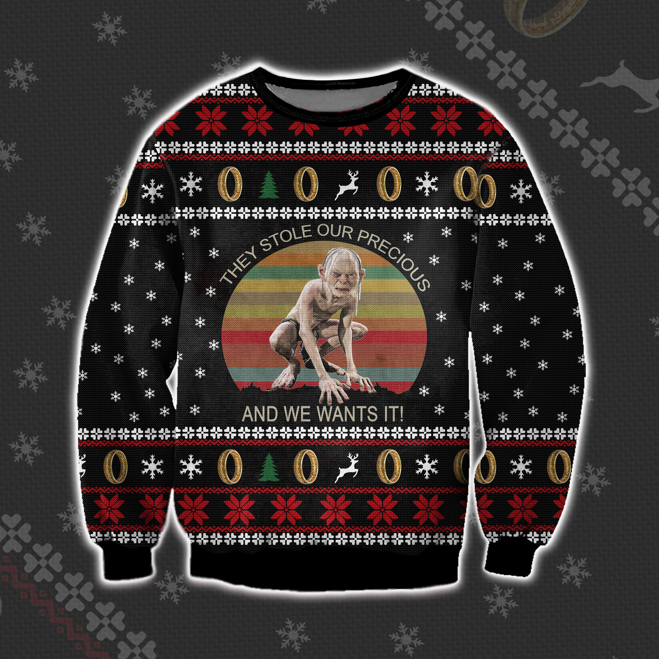 Gollum The Lord Of The Rings Ugly Christmas Sweater T-Shirt