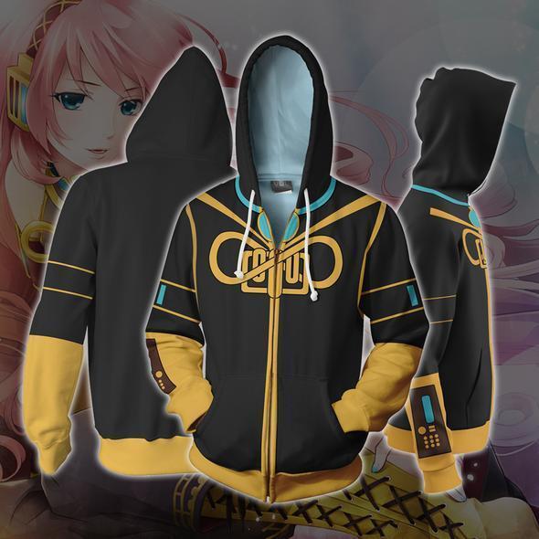 Vocaloid Megurine Luka Hoodies – Zip Up Yellow Hoodie