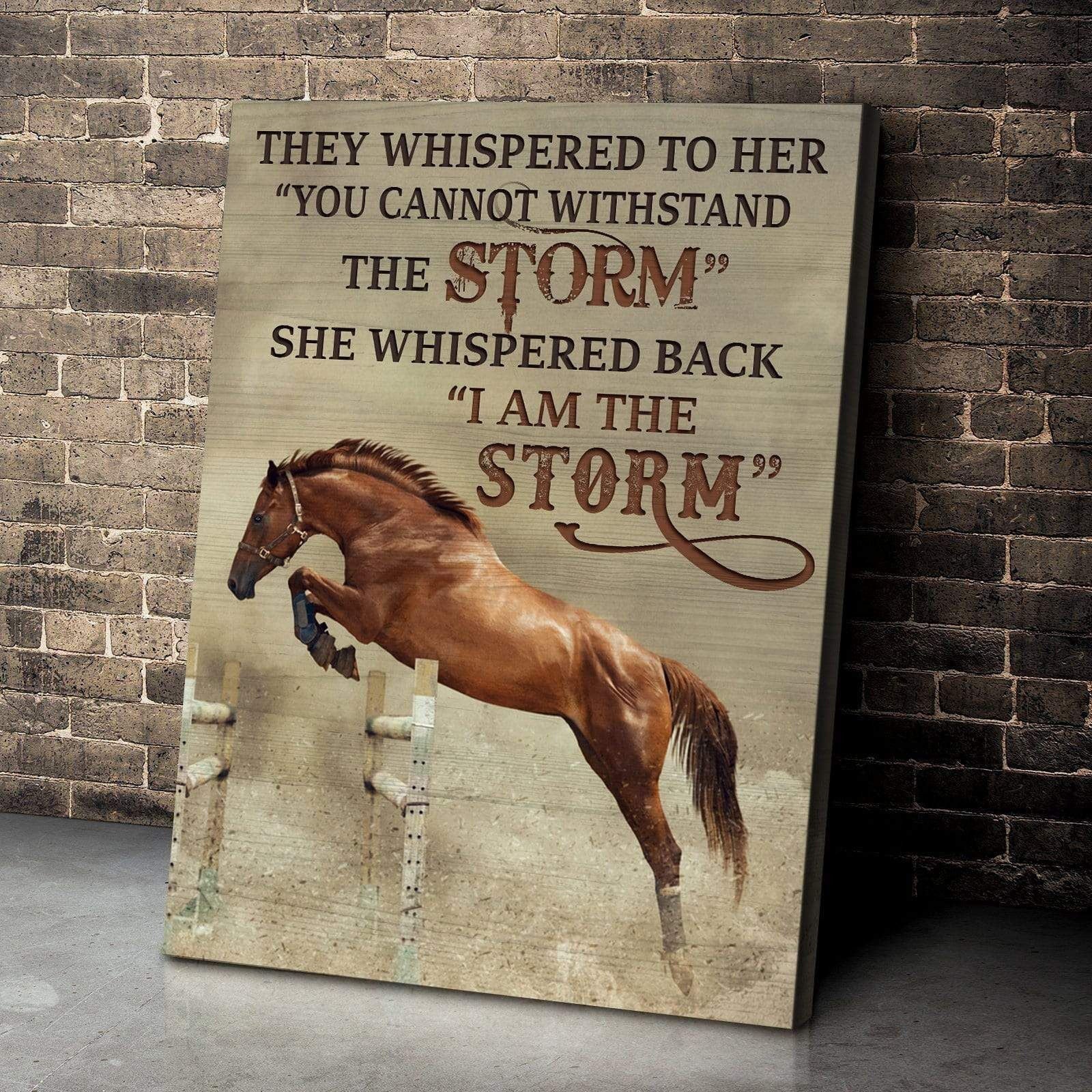 Canvas – Horse – I Am The Storm Gift For Family, Wall Art Decor, Canvas Print, Home Decor