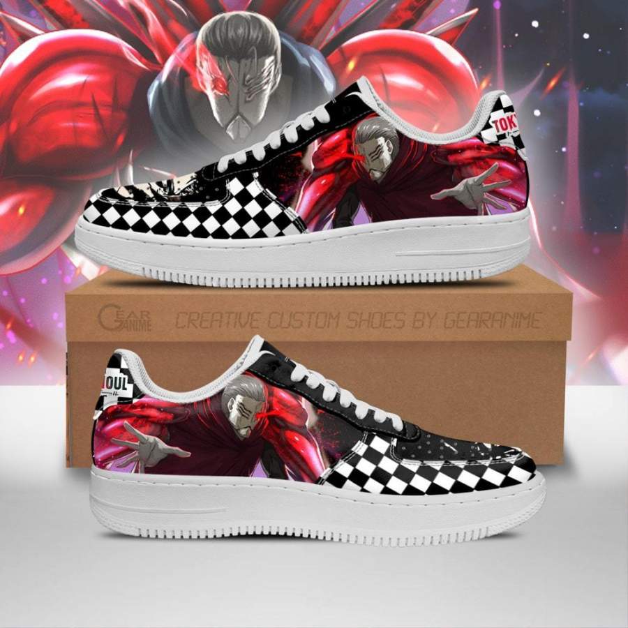 Tokyo Ghoul Yoshimura Air Sneakers Custom Checkerboard Shoes Anime