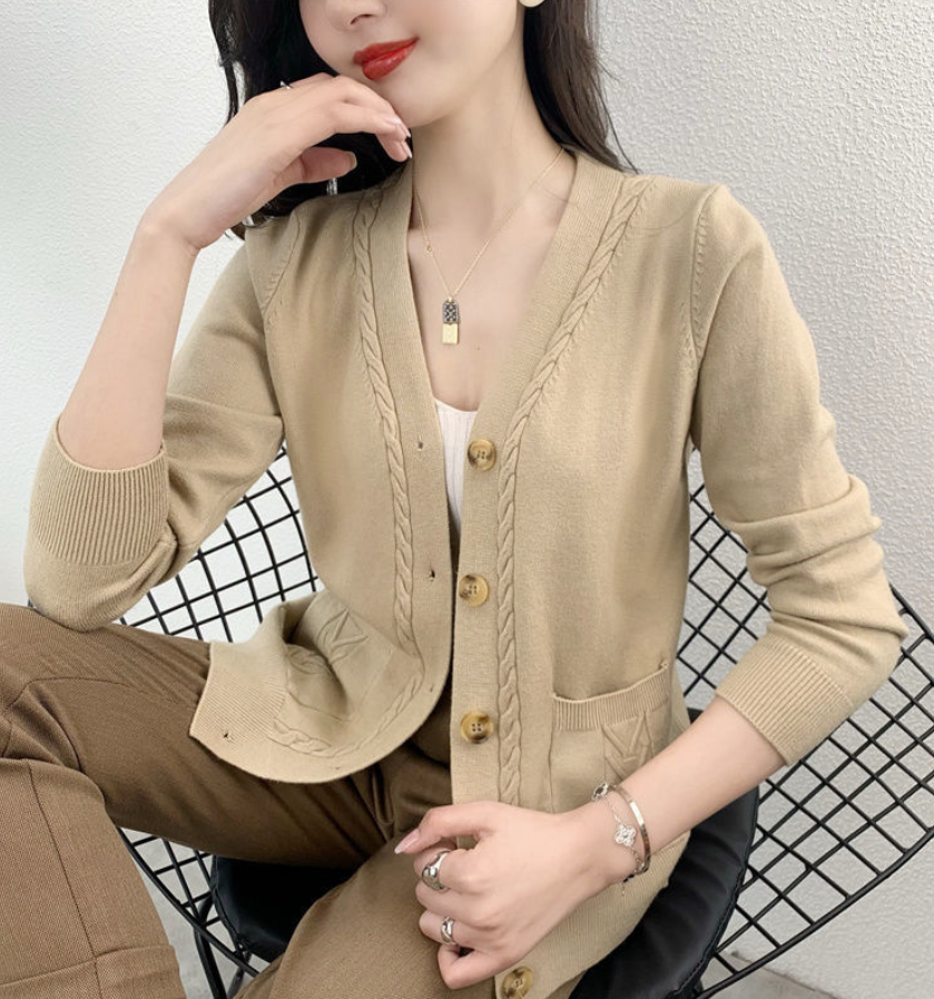 Woman Sweaters Cardigan Knitted Cardigan Sweater Coat Women’s Loose Spring Clothing Top alx