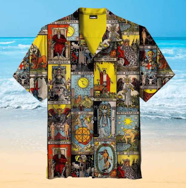 Magical Tarot 1 For Man And Woman Print Short Sleeve Hawaii Shirt Ha42960