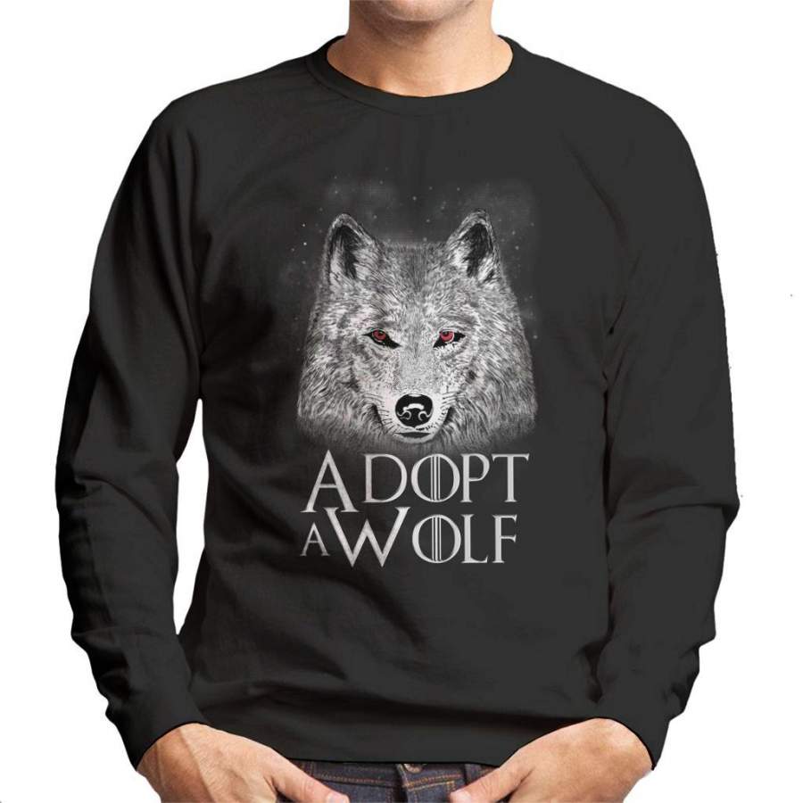 Adopt A Wolf Game Of Thrones Men’s Sweatshirt