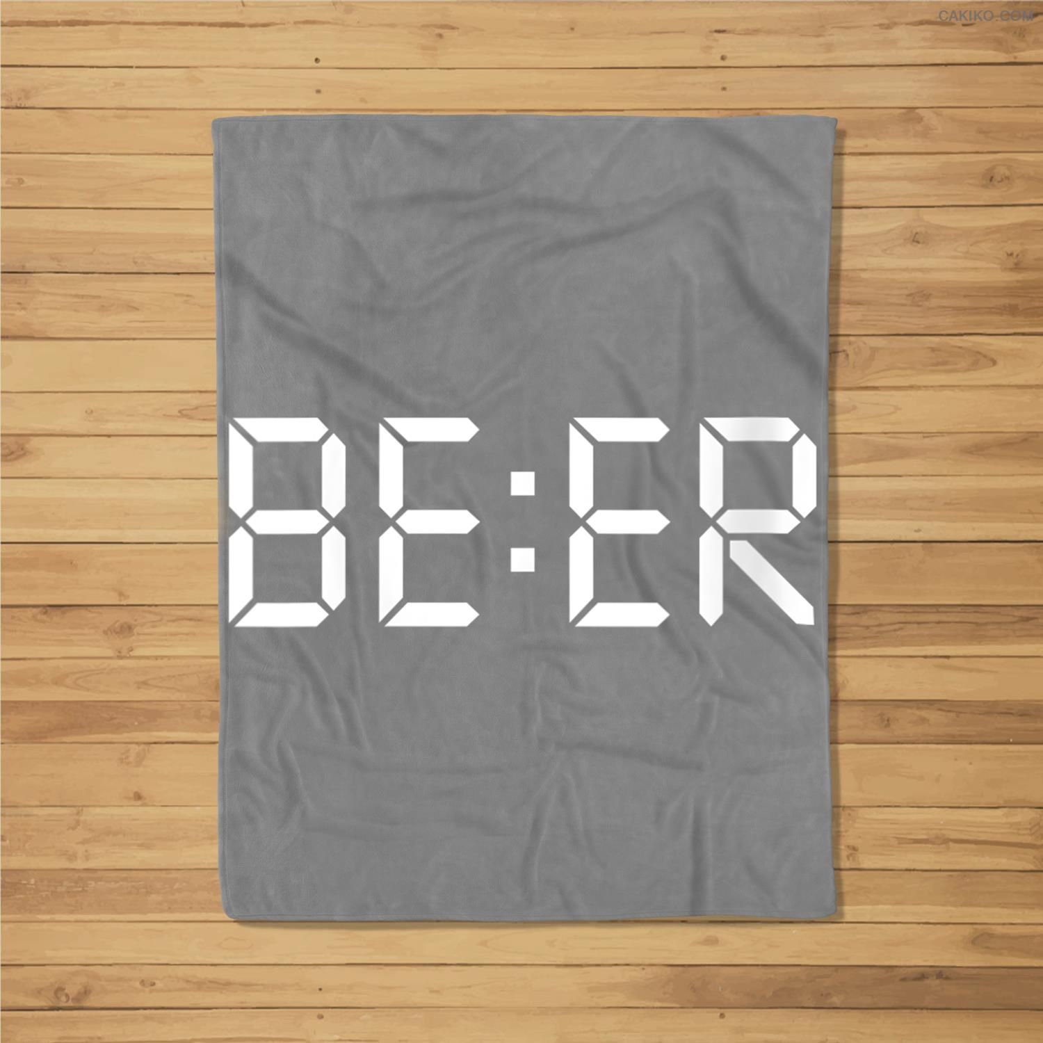 Womens Beer O’Clock Minimal Digital Clock Style It’S Beer Time Fleece Blanket
