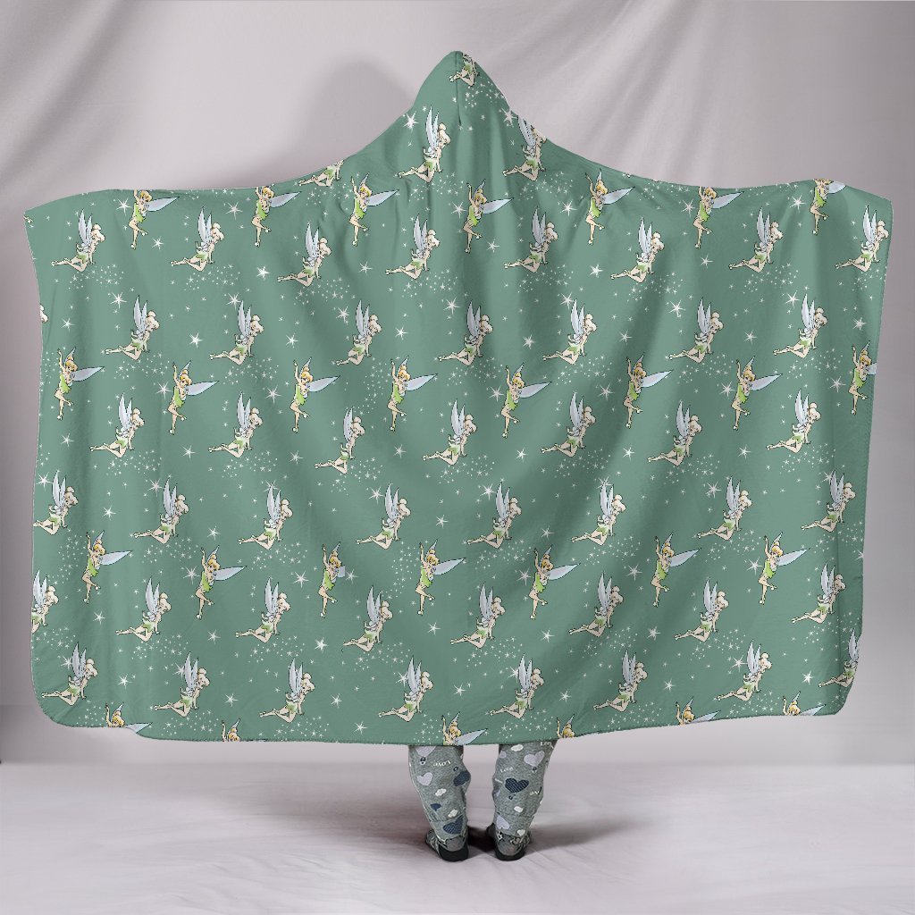 Pattern Tinker Bell Hooded Blanket Gift Idea