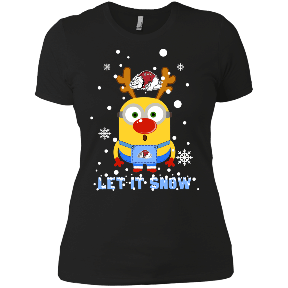 Buy Minion Gardner-Webb Runnin Bulldogs Ugly Christmas Sweaters Let It Snow Women’S T-Shirt