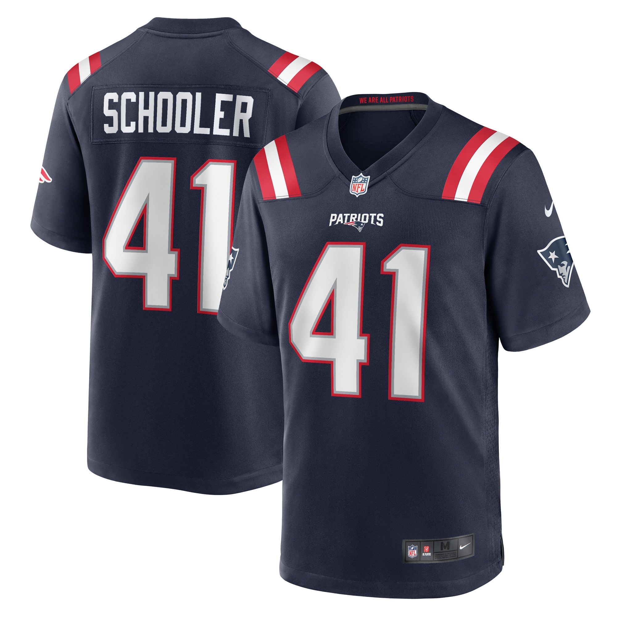 Brenden Schooler New England Patriots Game Player Jersey – Navy