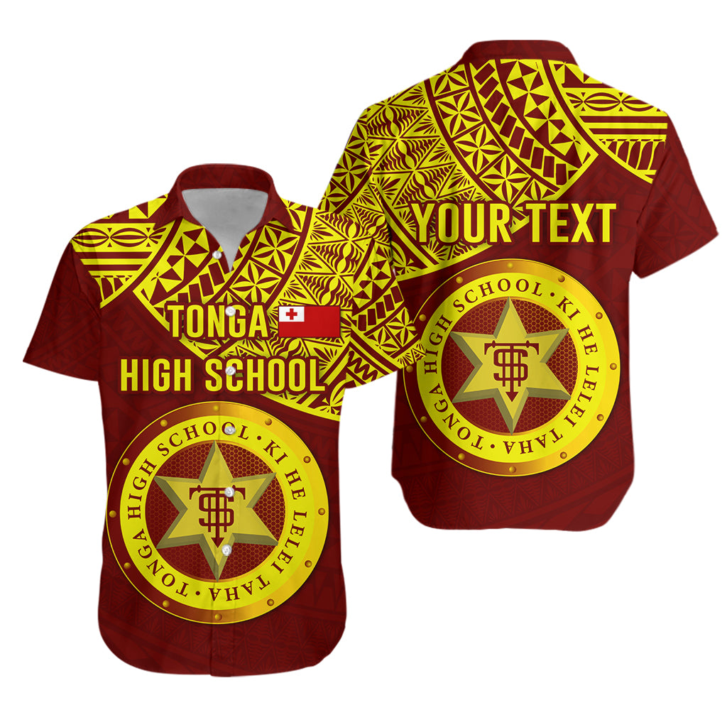 (Custom Personalised) Tonga High School Hawaiian Shirt Maroon And Gold Lt4