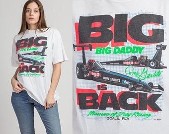 90s Big Daddy Don Garlits Drag Racing T Shirt –   | Vintage  Graphic Race Car Tee 6638