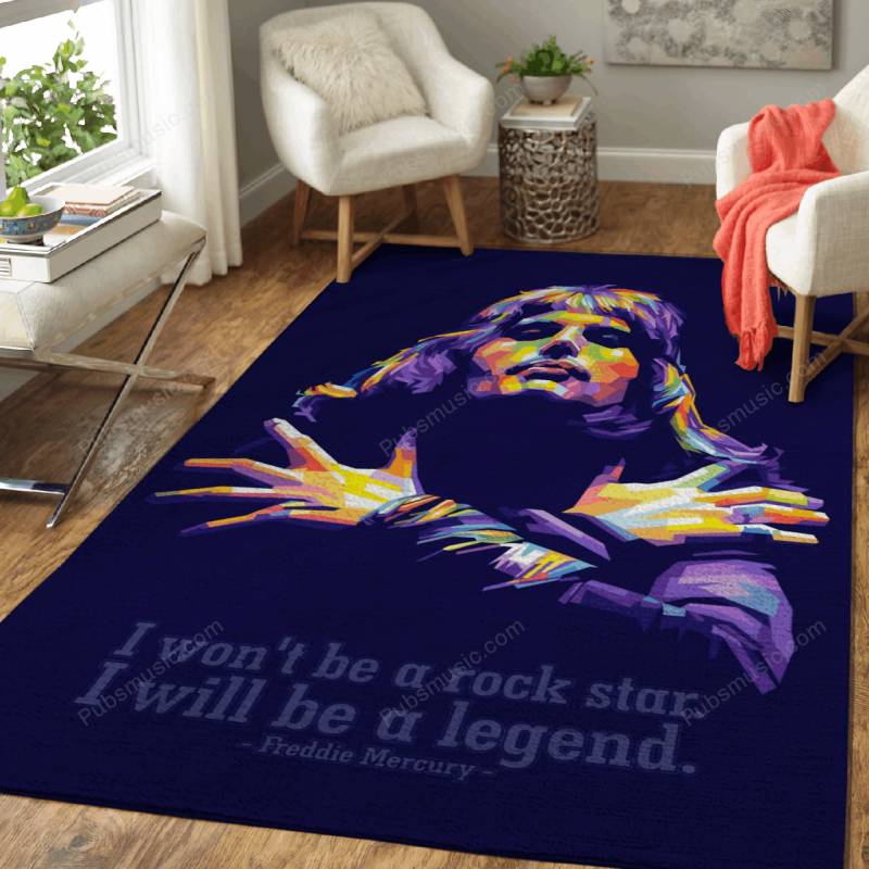 Freddie Mercury Quotes – Modern Pop Art Wpap Area Rug Carpet