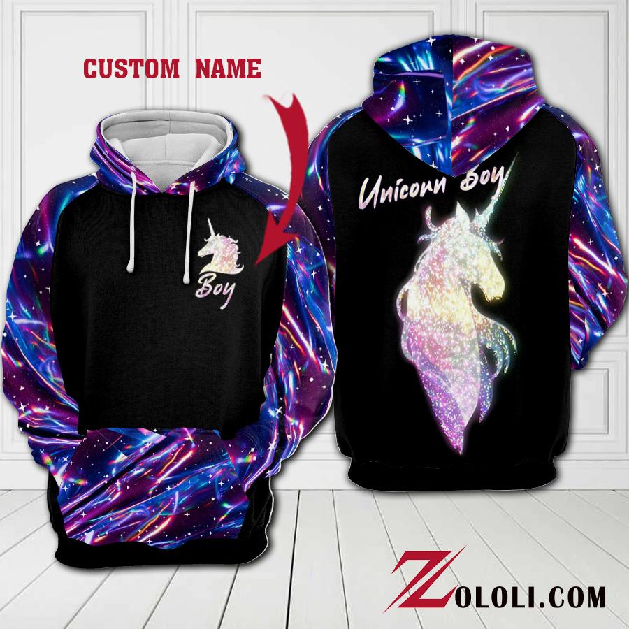 Unicorn boy hoodie 3D custom TXX