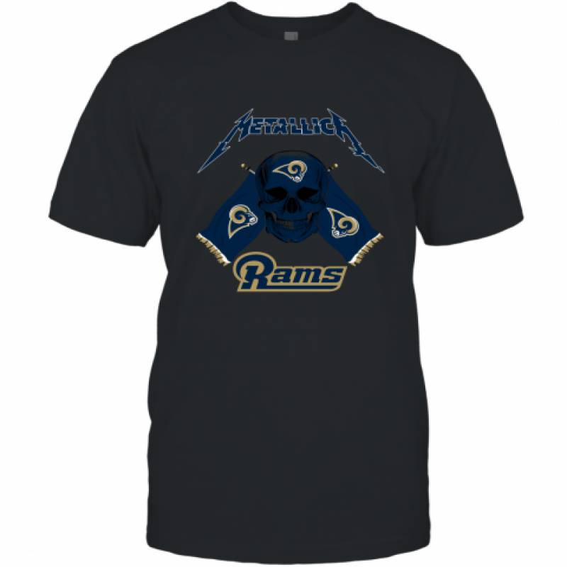 Metallica Los Angeles Rams Skull Flag Shirt T-Shirt