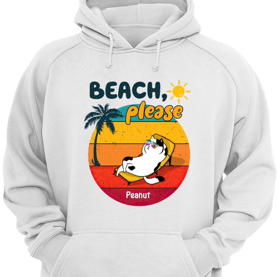 Beach Please Cat Summer Personalized Hoodie – Trending Personalized