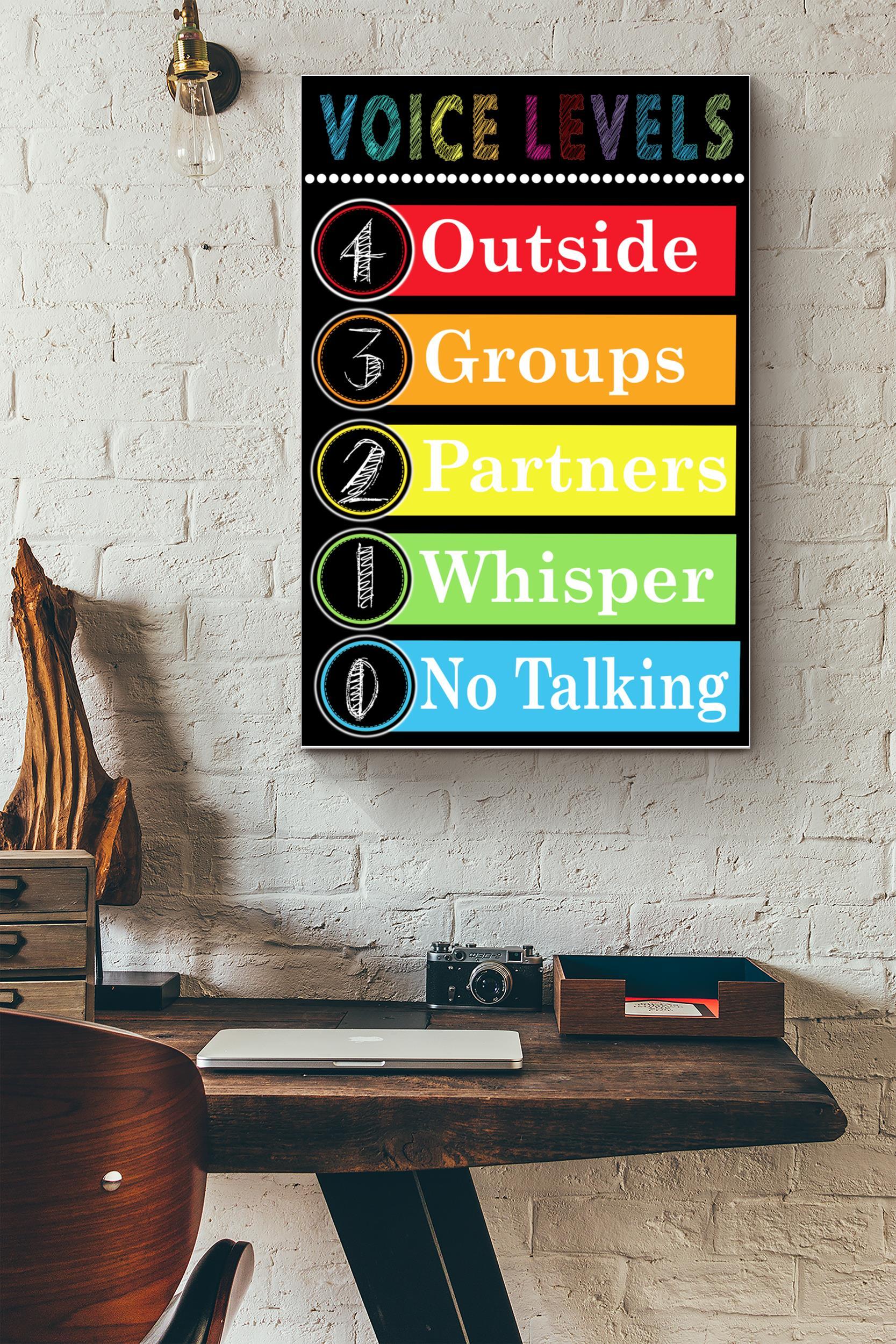 Voice Levels Color Poster – Decor Wall Art – Gift For Office Officer Singer Home Decor (Unframed) Poster