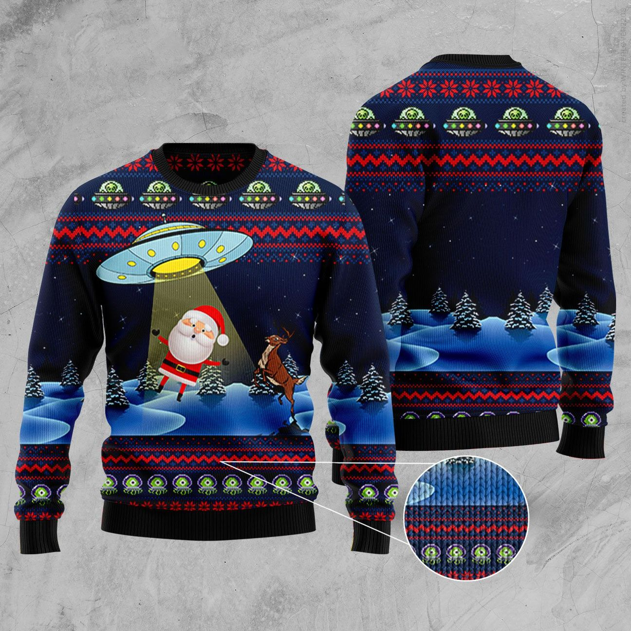 Alien Christmas Ugly Sweater | Unisex | Full Size | Adult | Colorful | US3073