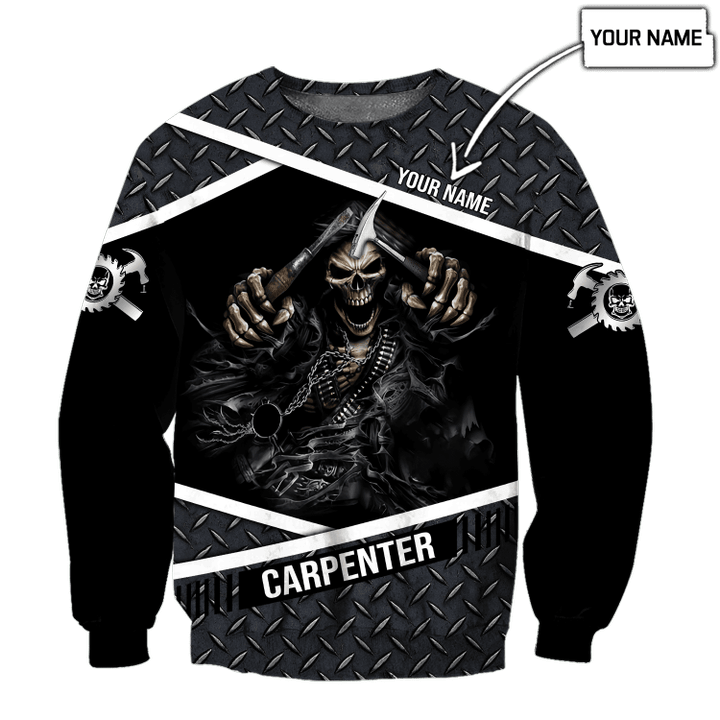 Personalized Name Carpenter Crewneck Sweatshirt All Over Print Sweatshirt For Women Sweatshirt For Men