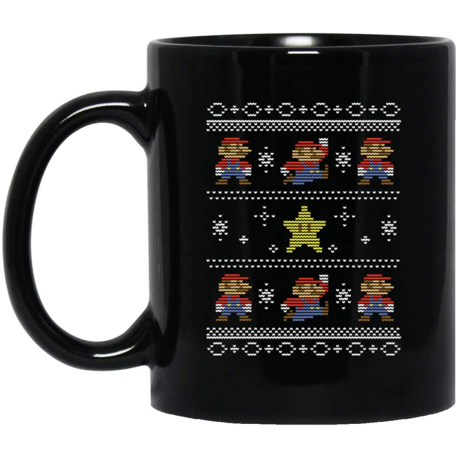 Super Mario Christmas Sweater Mug 11 oz 15 oz Black Mug