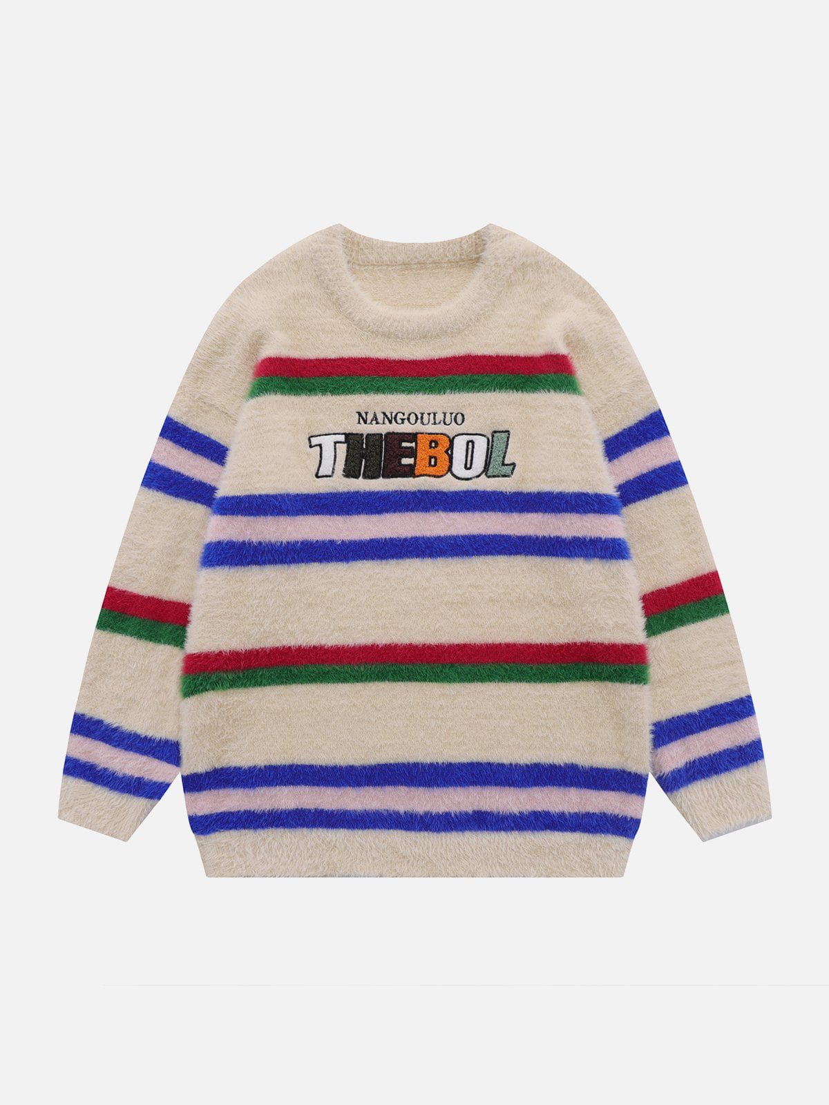 Talishko™ – Colorful Striped Letter Sweater