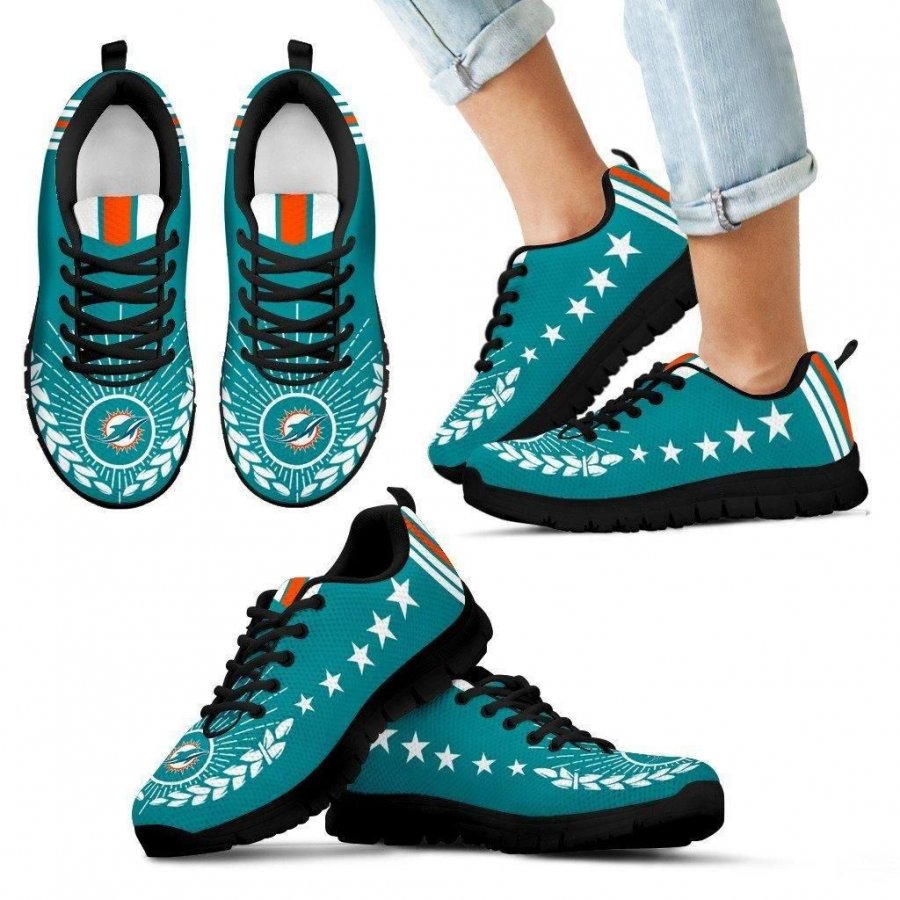 Line Of Stars Victory Miami Dolphins Sneakers #852