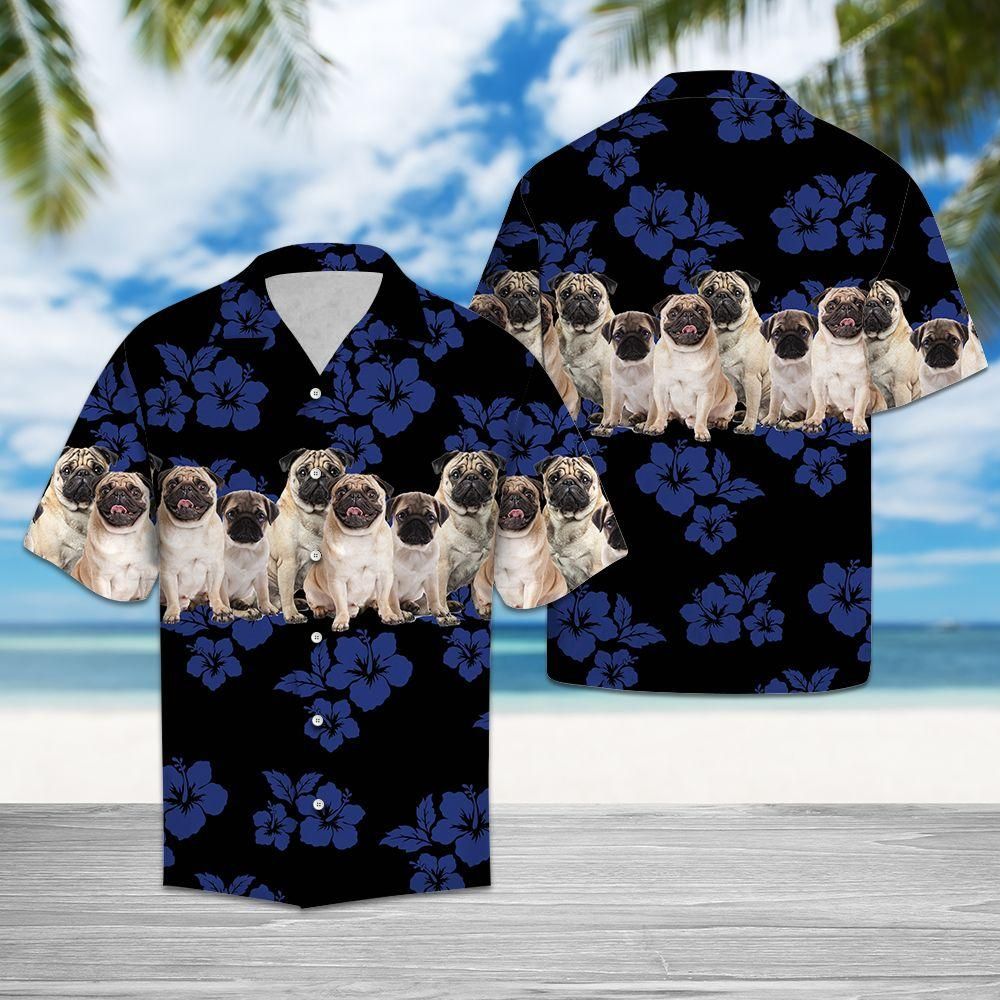 Aloha Shirt Awesome Pug Tg5721 – Hawaiian Shirt