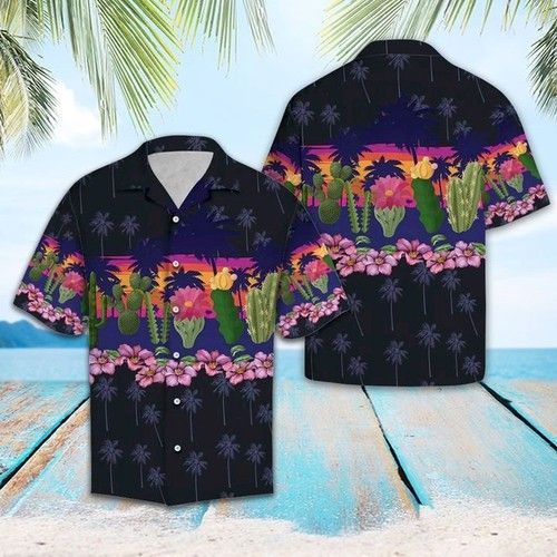 Cactus Border Chest Hawaii Shirt Summer Ha29543