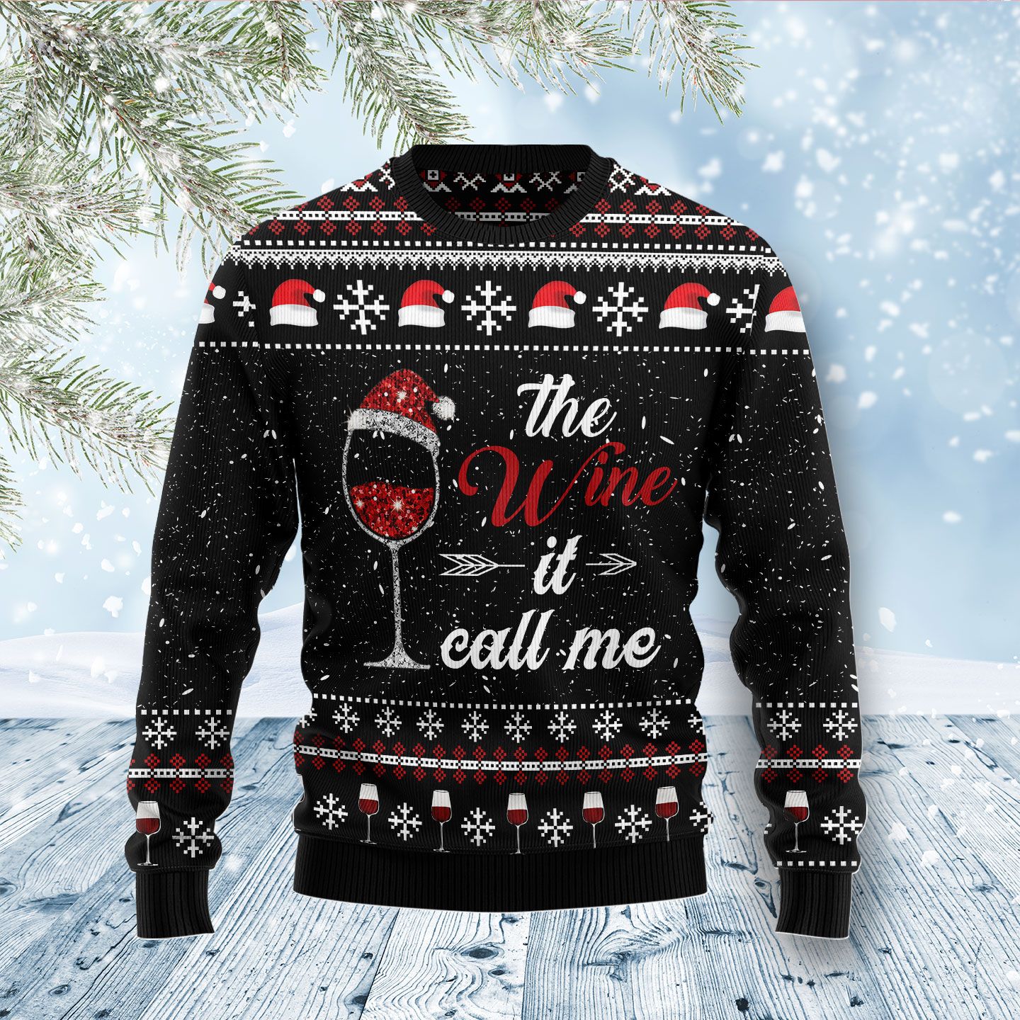 The Wine It Call Me Ugly Christmas Sweater | For Men & Women | Adult | Us4466