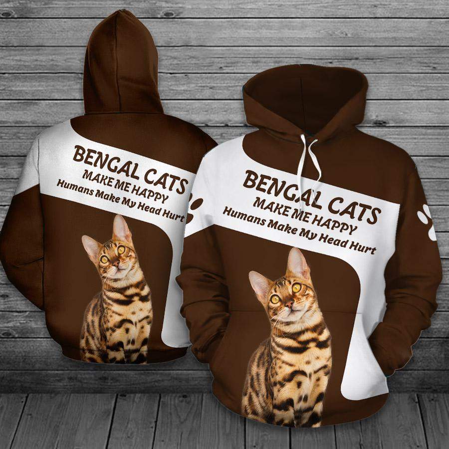 Bengal Cat Hoodie – Ho2578 – 3D Hoodies