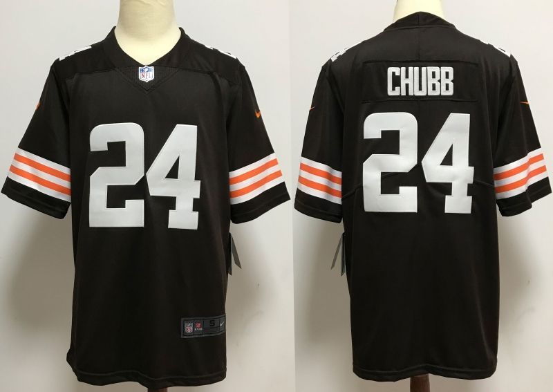 Cleveland Browns Nick Chubb #24 NFL 2020 Dark Brown Jersey