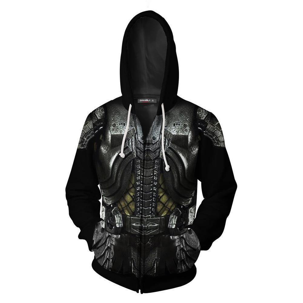 Adult Predator Hoodie Halloween Cosplay Costume Hooded Sweatshirts