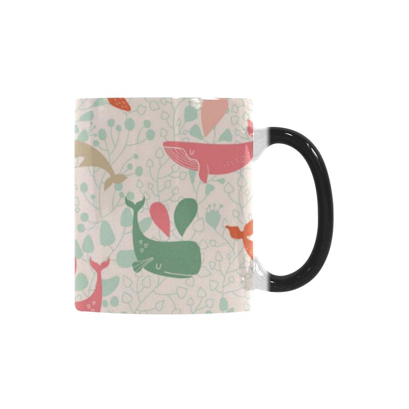 Cute whale pattern Morphing Mug Heat Changing Mug