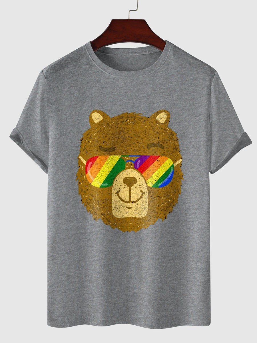 Women/Men Gay Pride Bear Pure Cotton Classic T-Shirt