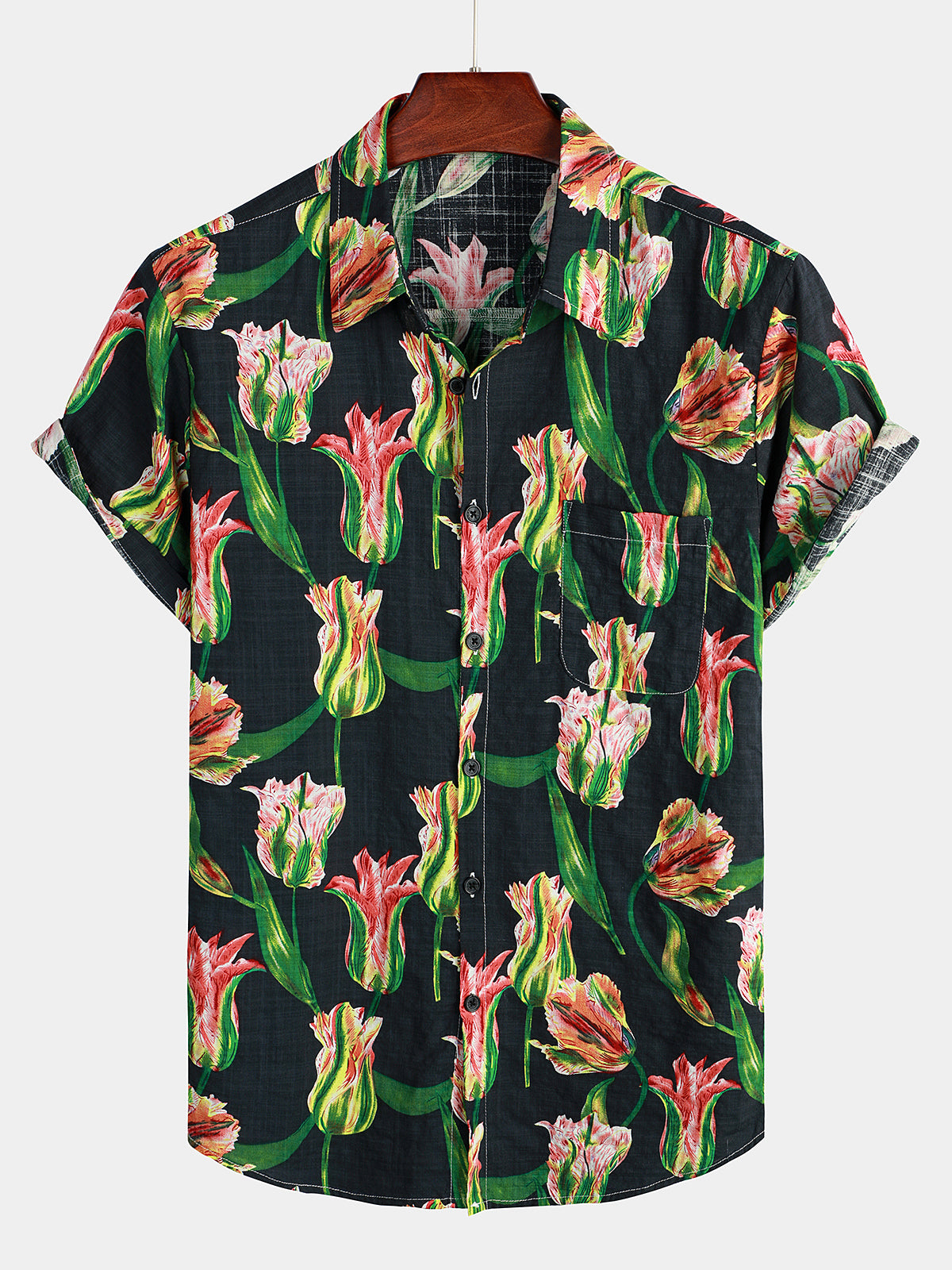 Floral Print Short Sleeve Hawaii Shirt Ha32094