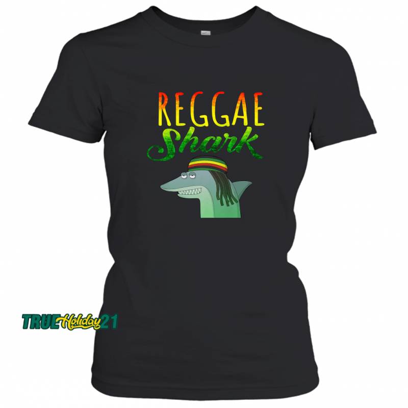 ’Reggae Shark’ Funny Ocean Animal Women’s T-Shirt