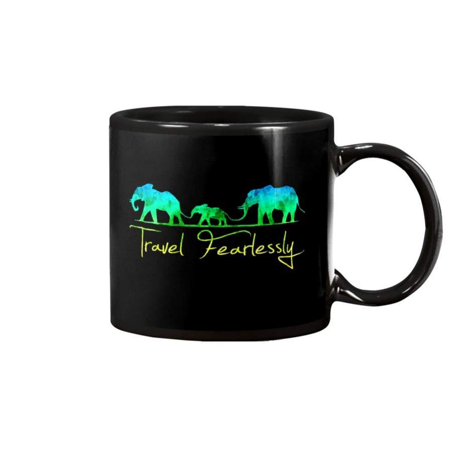 Travel Fearlessly For Elephant Lovers Custom Design Mug