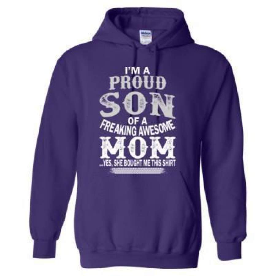 AGR Im A Proud Son Of A Freaking Awesome Mom – Heavy Blend™ Hooded Sweatshirt