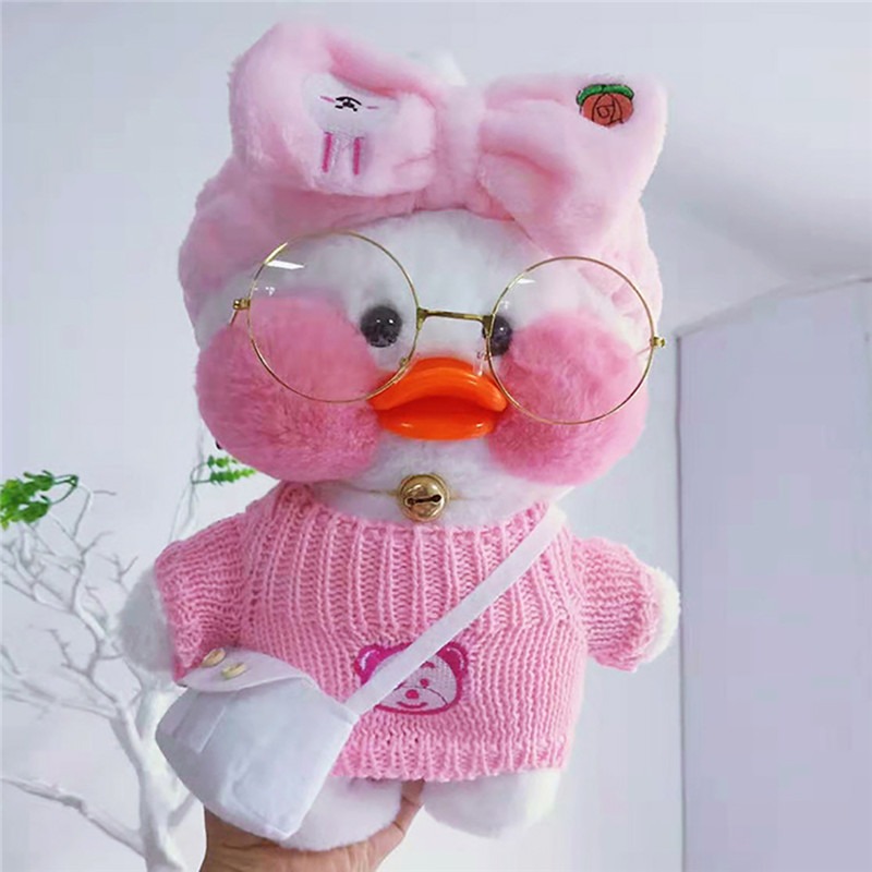 30cm Plush Pato Lalafanfan Duck Soft Toy Kawaii Stuffed Paper Duck Hug Cute Animal Plushies Toys for Kids Girls Christmas Gift alx