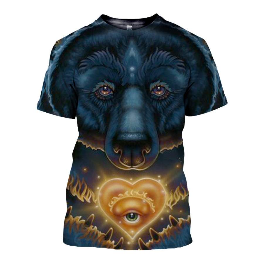 3D All Over Printed Bear T Shirt Hoodie 8120192