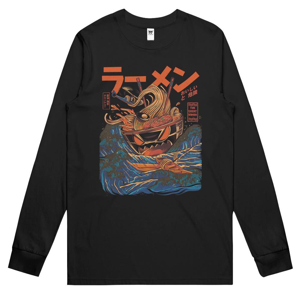 The Great Ramen Off Kanagawa Long Sleeve T Shirts