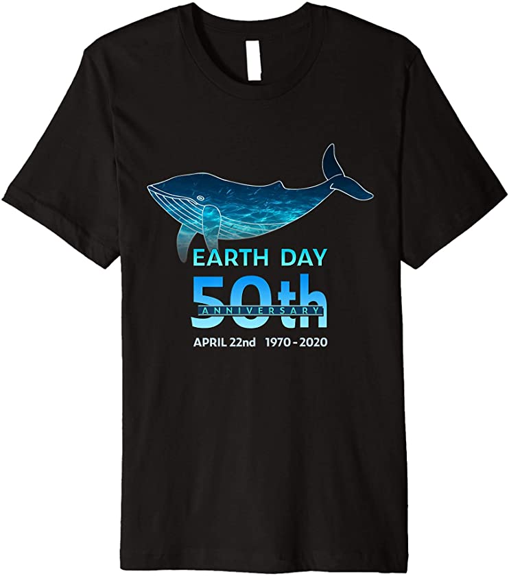 Earth Day 50th Anniversary Whale Silhouette Gift Premium T-Shirt