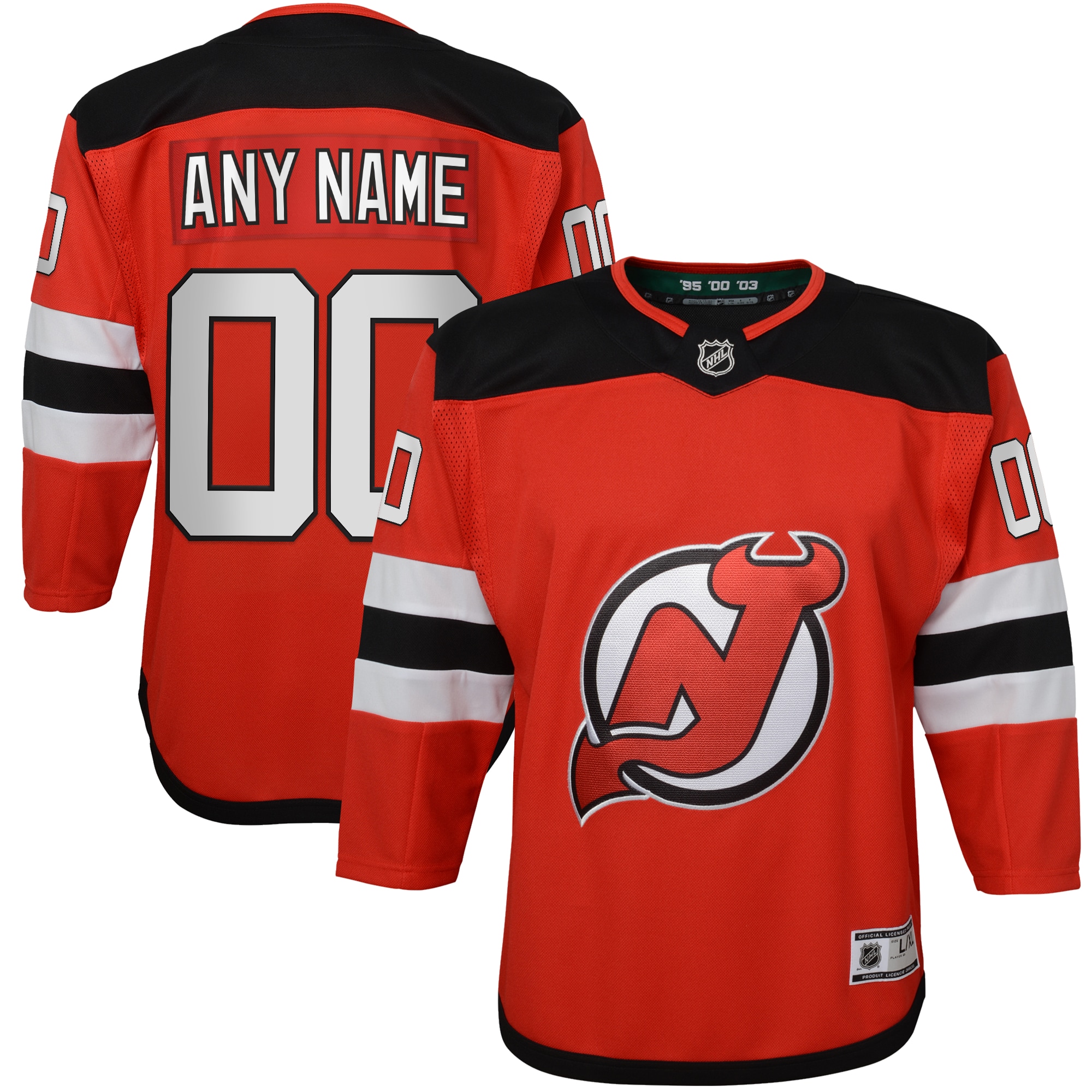 New Jersey Devils Youth Home Premier Custom Jersey – Red