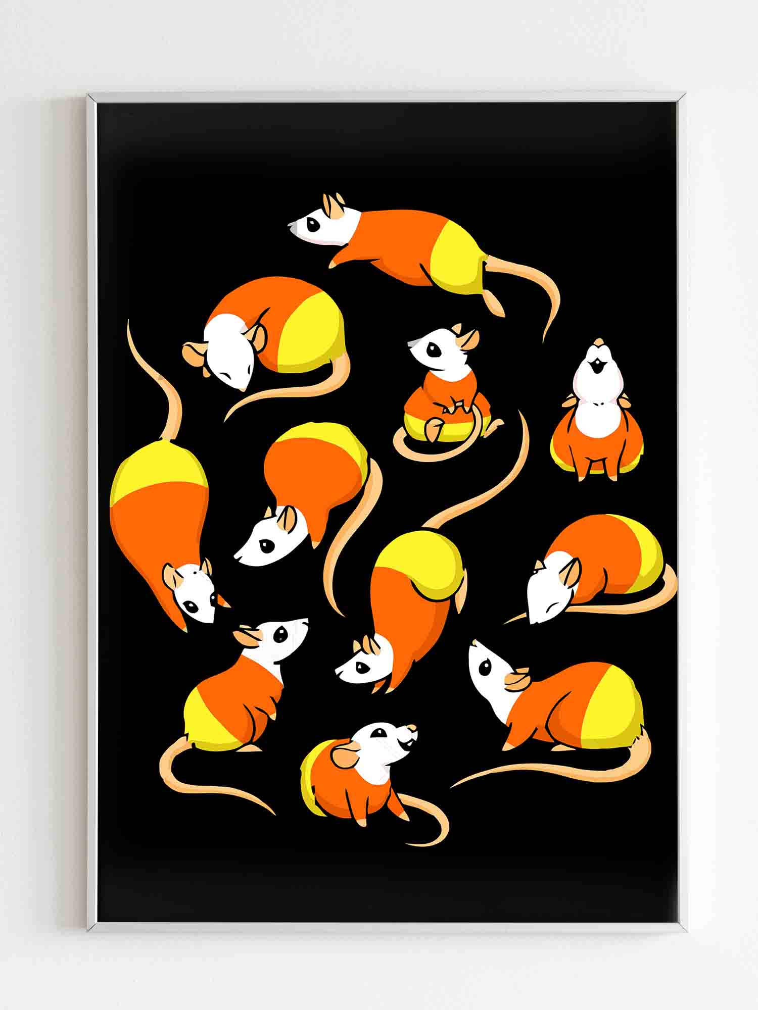 Candy Corn Rats Matte Posters