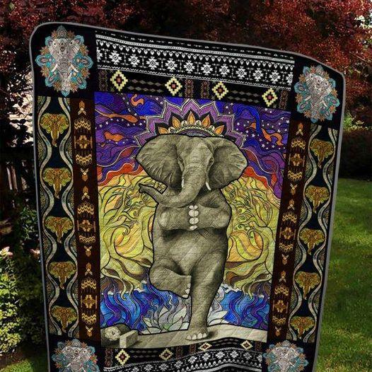 Hhb1205 – Elephant – Bohemian Pattern – Quilt