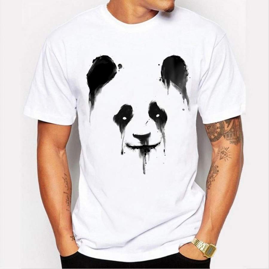 2017 Newest Fashion Men T-Shirt Personality 3D Panda Printing O-Neck T Shirt Novelty Hipster Tops Tees