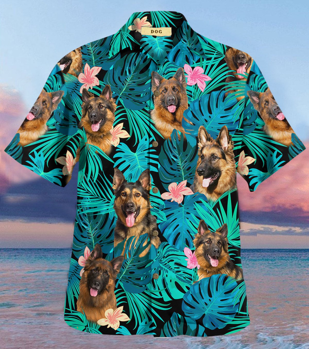German Shephred Tropical Hawaii Shirt