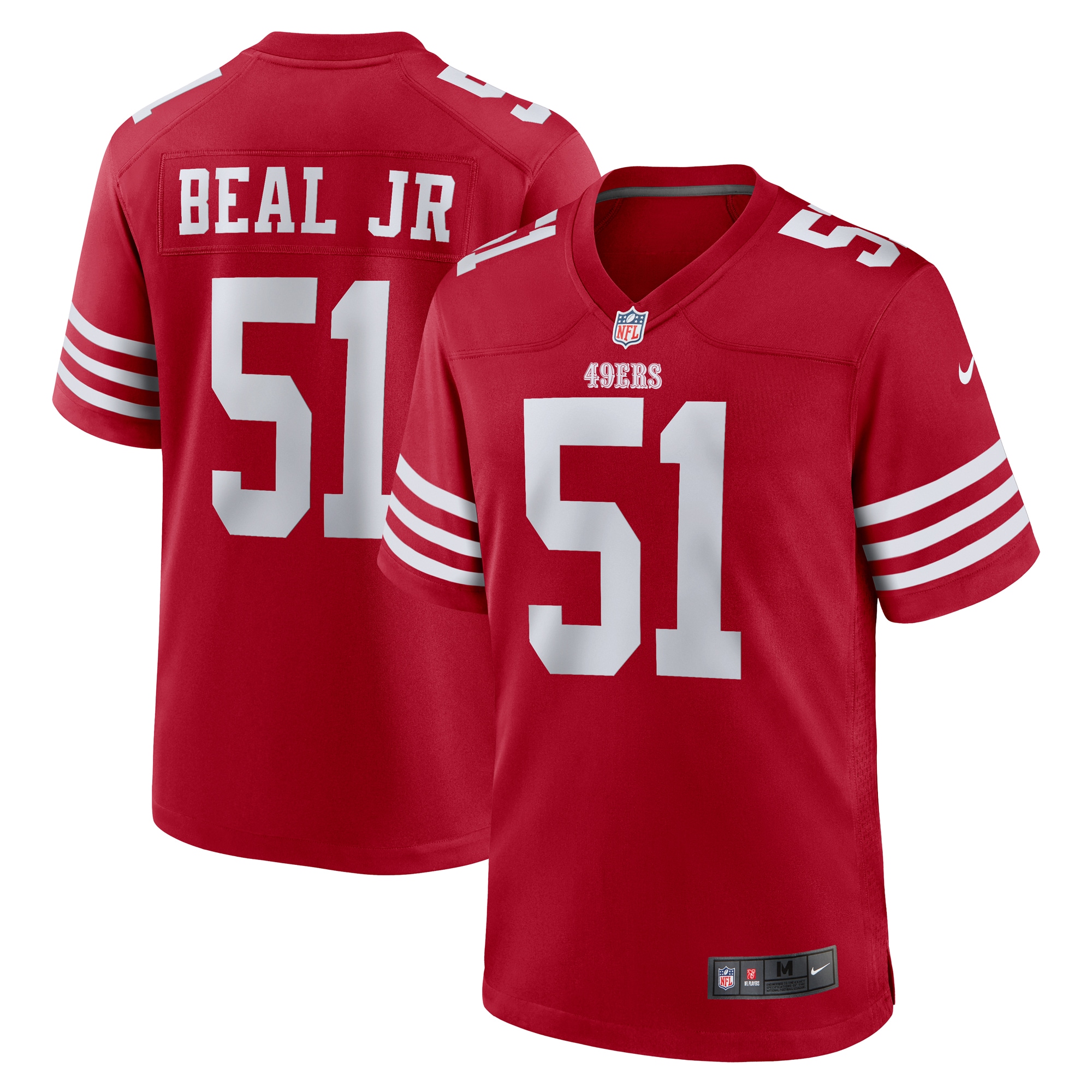 Men’s San Francisco 49ers Robert Beal Jr  Scarlet  Game Jersey