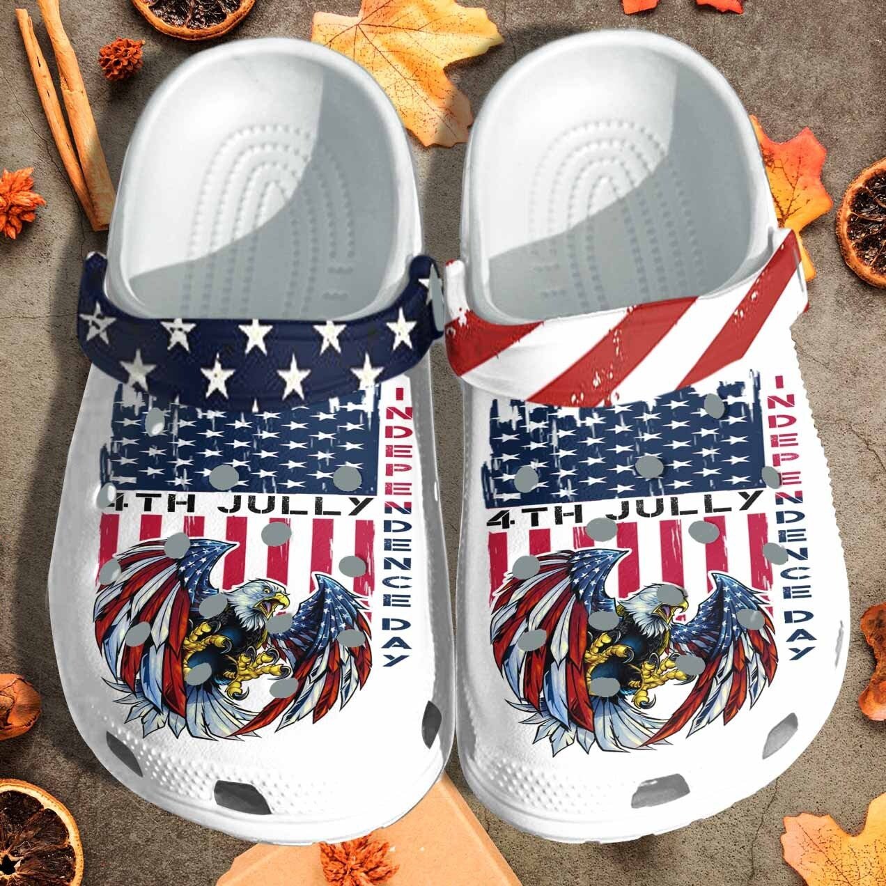 Eagle Usa Custom Crocs Shoes Clogs – 4Th July Independence Day Outdoor ...