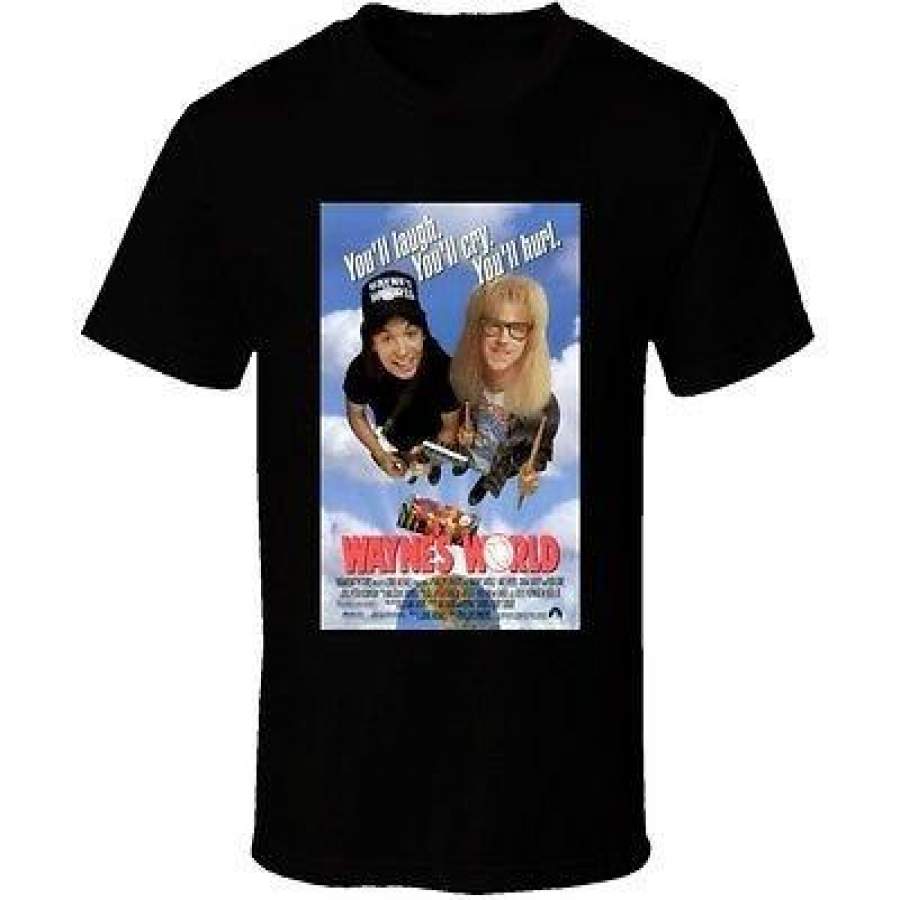 Wayne’s World Cool 90’s Comedy Vintage Classic Movie Poster Fan Mens T Shirt