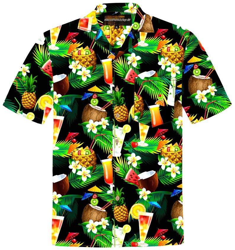 Hawaii Cocktails For Man And Woman Print Short Sleeve Hawaii Shirt Dh Ha99266