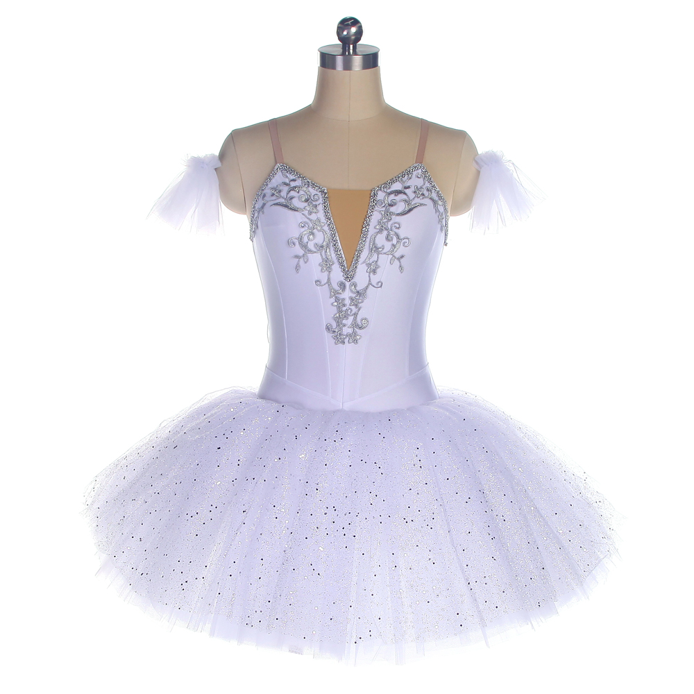 White Bell-Shaped Ballet Dance Tutu Costume for Girls Performance Stage Wear Romantic Tutus Women’s Platter Tutu Dresses BLL443 alx